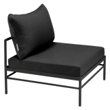 Fermob Rivage Chauffeuse Réglisse 42 Natté Sunbrella Gris Nuit M01282 
