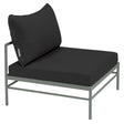 Fermob Rivage Chauffeuse Romarin 48 Natté Sunbrella Gris Nuit M01282 