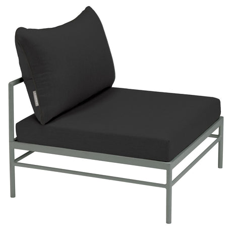 Fermob Rivage Chauffeuse Romarin 48 Natté Sunbrella Gris Nuit M01282 