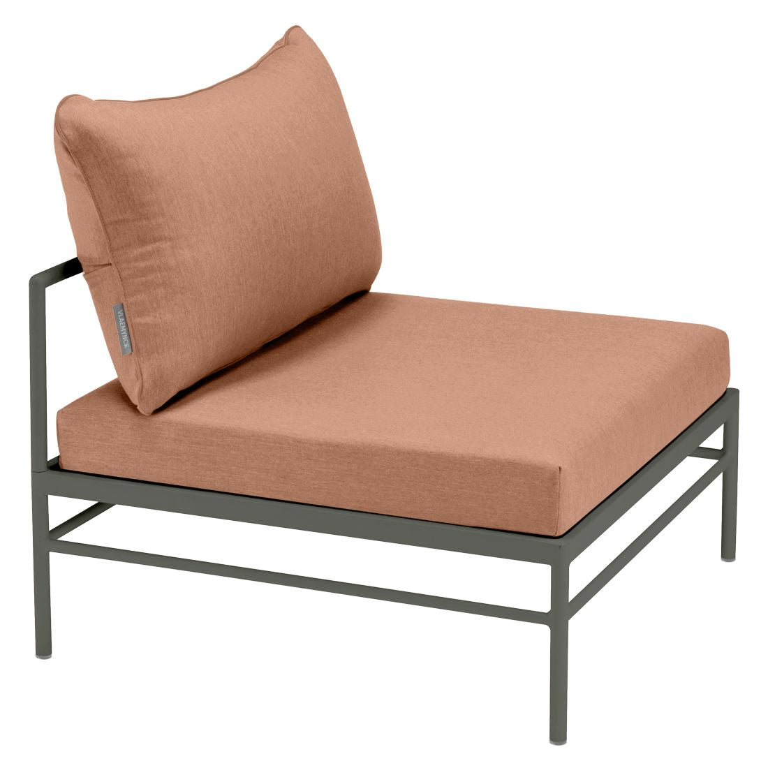 Fermob Rivage Chauffeuse Romarin 48 Natté Sunbrella Pêche M0138 