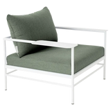 Fermob Rivage Fauteuil bas Blanc coton 01 Natté Sunbrella Cactus 82 