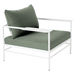 Fermob Rivage Fauteuil bas Blanc coton 01 Natté Sunbrella Cactus 82 