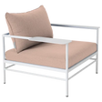Fermob Rivage Fauteuil bas Blanc coton 01 Natté Sunbrella Ficelle M0610 
