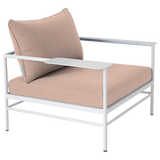 Fermob Rivage Fauteuil bas Blanc coton 01 Natté Sunbrella Ficelle M0610 