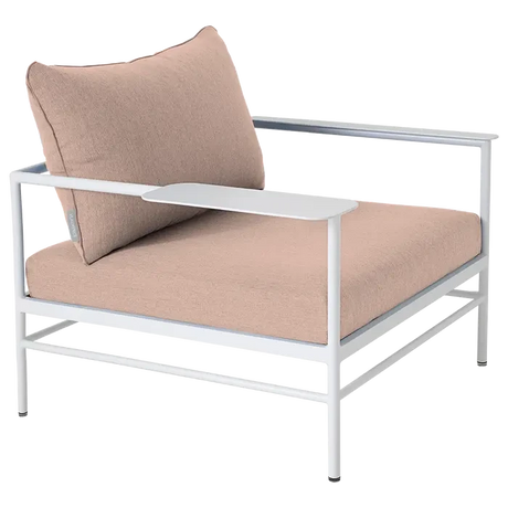 Fermob Rivage Fauteuil bas Blanc coton 01 Natté Sunbrella Ficelle M0610 