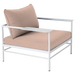 Fermob Rivage Fauteuil bas Blanc coton 01 Natté Sunbrella Ficelle M0610 