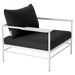 Fermob Rivage Fauteuil bas Blanc coton 01 Natté Sunbrella Gris Nuit M01282 
