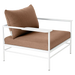 Fermob Rivage Fauteuil bas Blanc coton 01 Natté Sunbrella Pêche M0138 