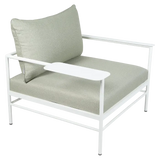 Fermob Rivage Fauteuil bas Blanc coton 01 Teint Masse Mix Vert Prairie M01354 