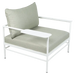 Fermob Rivage Fauteuil bas Blanc coton 01 Teint Masse Mix Vert Prairie M01354 
