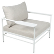 Fermob Rivage Fauteuil bas Blanc coton 01 Teint Masse Texture Osier M0605 