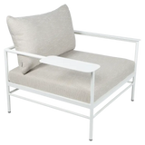 Fermob Rivage Fauteuil bas Blanc coton 01 Teint Masse Texture Osier M0605 