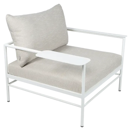 Fermob Rivage Fauteuil bas Blanc coton 01 Teint Masse Texture Osier M0605 