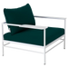 Fermob Rivage Fauteuil bas Blanc coton 01 Teint Masse Vert Paon cru M01353 