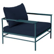 Fermob Rivage Fauteuil bas Bleu acapulco 21 Teint Masse Bleu Nuit M0754 