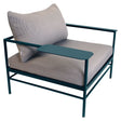 Fermob Rivage Fauteuil bas Bleu acapulco 21 Teint Masse Texture Stracciatella M01284 