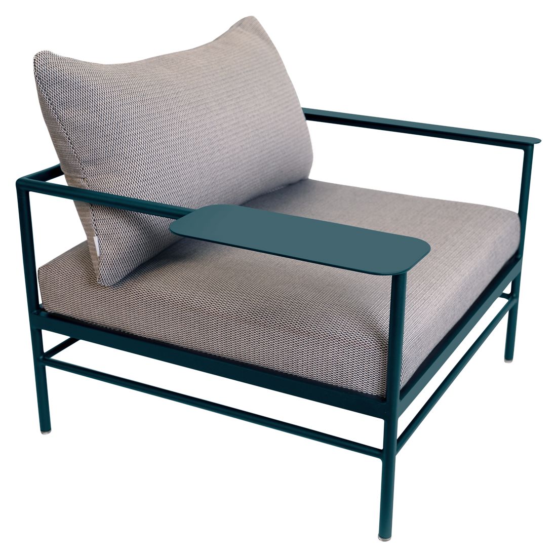 Fermob Rivage Fauteuil bas Bleu acapulco 21 Teint Masse Texture Stracciatella M01284 