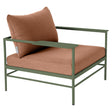Fermob Rivage Fauteuil bas Cactus 82 Natté Sunbrella Pêche M0138 