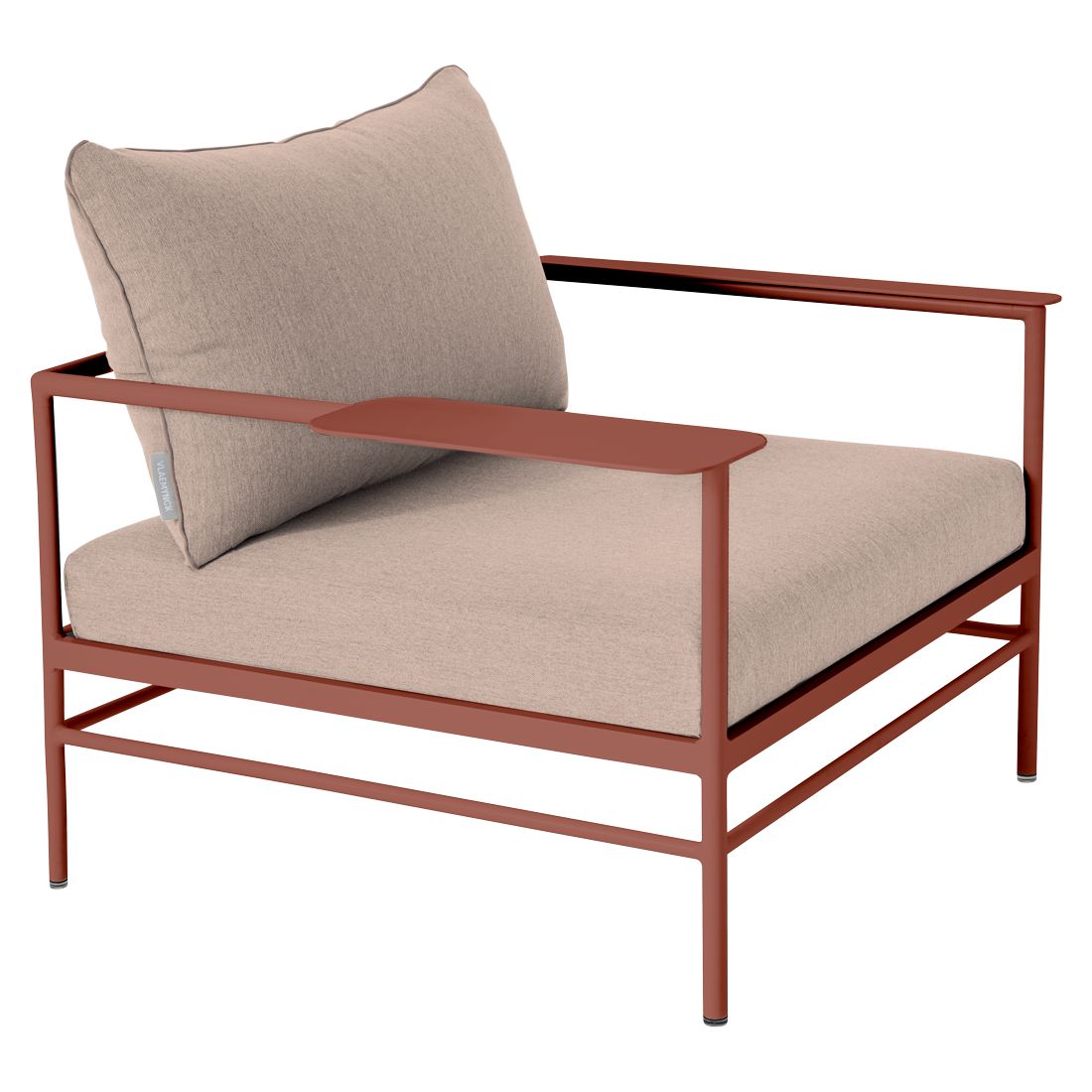 Fermob Rivage Fauteuil bas Ocre rouge 20 Natté Sunbrella Ficelle M0610 