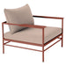 Fermob Rivage Fauteuil bas Ocre rouge 20 Natté Sunbrella Ficelle M0610 