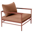Fermob Rivage Fauteuil bas Ocre rouge 20 Natté Sunbrella Pêche M0138 