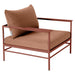 Fermob Rivage Fauteuil bas Ocre rouge 20 Natté Sunbrella Pêche M0138 