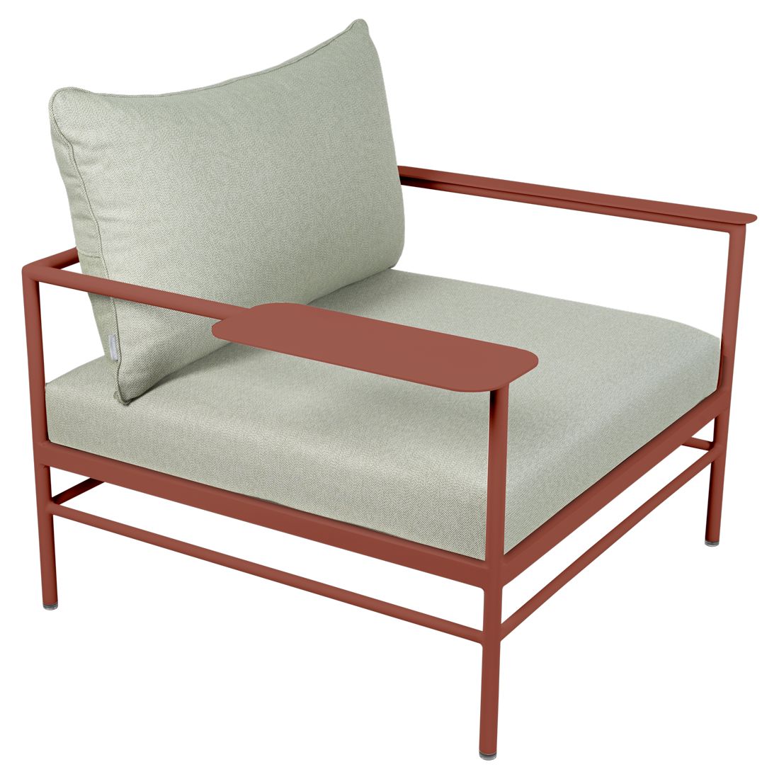 Fermob Rivage Fauteuil bas Ocre rouge 20 Teint Masse Mix Vert Prairie M01354 