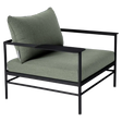 Fermob Rivage Fauteuil bas Réglisse 42 Natté Sunbrella Cactus 82 