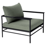 Fermob Rivage Fauteuil bas Réglisse 42 Natté Sunbrella Cactus 82 