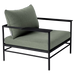 Fermob Rivage Fauteuil bas Réglisse 42 Natté Sunbrella Cactus 82 