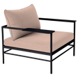 Fermob Rivage Fauteuil bas Réglisse 42 Natté Sunbrella Ficelle M0610 