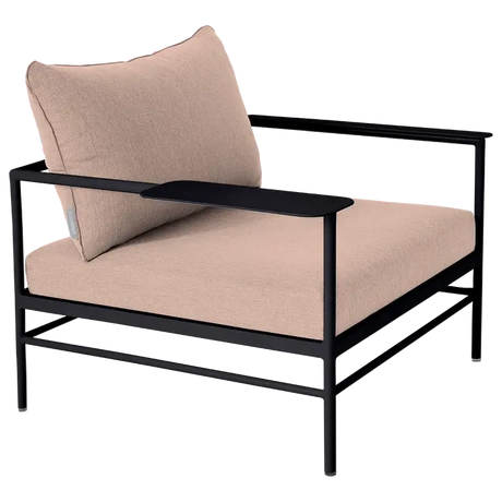 Fermob Rivage Fauteuil bas Réglisse 42 Natté Sunbrella Ficelle M0610 