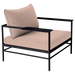 Fermob Rivage Fauteuil bas Réglisse 42 Natté Sunbrella Ficelle M0610 