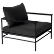 Fermob Rivage Fauteuil bas Réglisse 42 Natté Sunbrella Gris Nuit M01282 