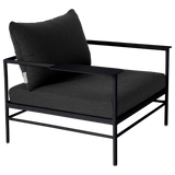 Fermob Rivage Fauteuil bas Réglisse 42 Natté Sunbrella Gris Nuit M01282 