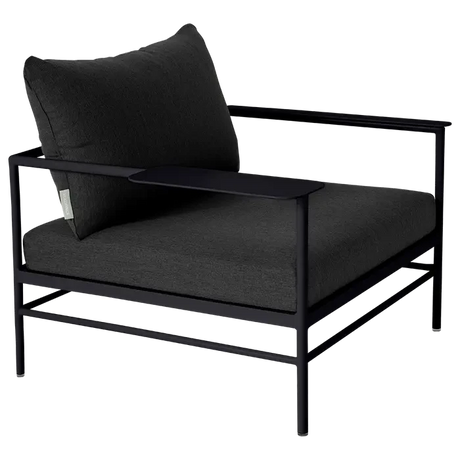 Fermob Rivage Fauteuil bas Réglisse 42 Natté Sunbrella Gris Nuit M01282 