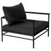 Fermob Rivage Fauteuil bas Réglisse 42 Natté Sunbrella Gris Nuit M01282 