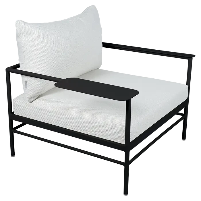 Fermob Rivage Fauteuil bas Réglisse 42 Perle D4 