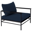 Fermob Rivage Fauteuil bas Réglisse 42 Teint Masse Bleu Nuit M0754 