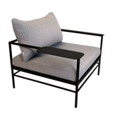 Fermob Rivage Fauteuil bas Réglisse 42 Teint Masse Texture Stracciatella M01284 