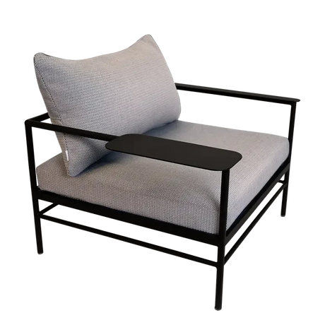 Fermob Rivage Fauteuil bas Réglisse 42 Teint Masse Texture Stracciatella M01284 
