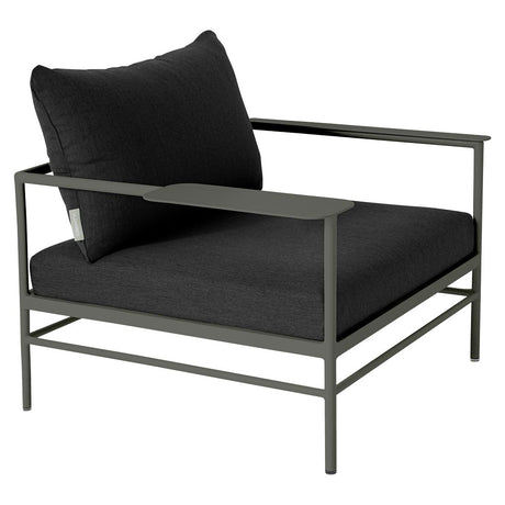 Fermob Rivage Fauteuil bas Romarin 48 Natté Sunbrella Gris Nuit M01282 