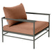 Fermob Rivage Fauteuil bas Romarin 48 Natté Sunbrella Pêche M0138 