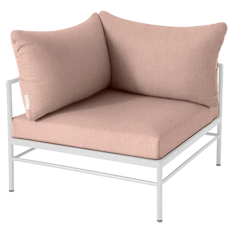 Fermob Rivage Fauteuil d'angle Blanc coton 01 Natté Sunbrella Ficelle M0610 