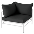 Fermob Rivage Fauteuil d'angle Blanc coton 01 Natté Sunbrella Gris Nuit M01282 