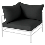 Fermob Rivage Fauteuil d'angle Blanc coton 01 Natté Sunbrella Gris Nuit M01282 