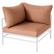 Fermob Rivage Fauteuil d'angle Blanc coton 01 Natté Sunbrella Pêche M0138 