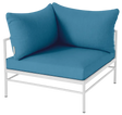 Fermob Rivage Fauteuil d'angle Blanc coton 01 Teint Masse Bleu Adriatic M03941 