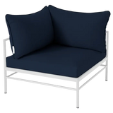 Fermob Rivage Fauteuil d'angle Blanc coton 01 Teint Masse Bleu Nuit M0754 