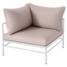 Fermob Rivage Fauteuil d'angle Blanc coton 01 Teint Masse Papyrus M0602 